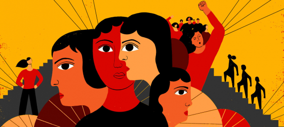 نساء في العزل - لا للدعم الاجتماعي لخطاب العنف